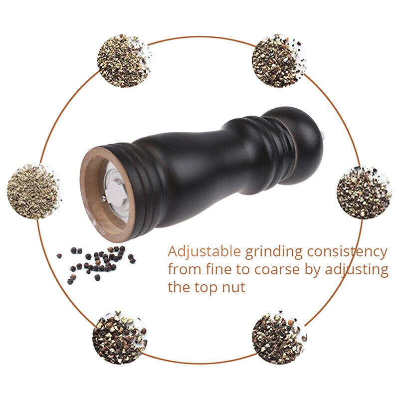 Salt And Pepper Grinder Hand Movement Oak Wood Pepper Mill Kitchen cooking tBDA