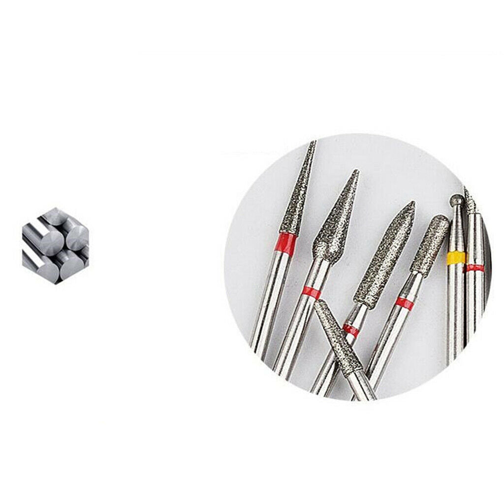 30 Pieces Tungsten Steel Nail Drill Bits for Nail File Manicure Pedicure 01