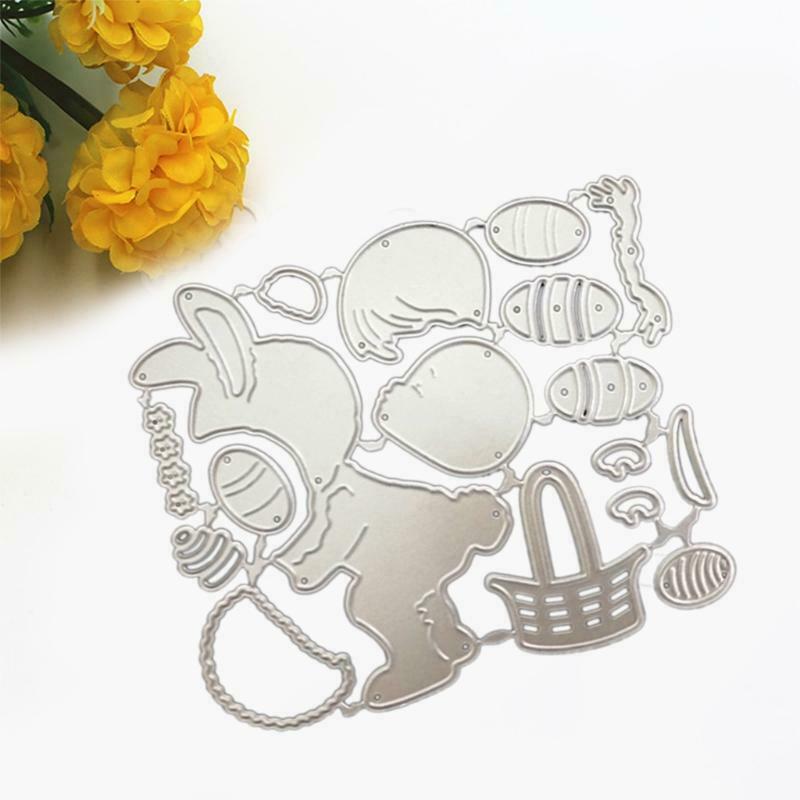 Bunny Basket Metal Cutting Dies Stencil DIY Scrapbooking Album Paper Card Mold
