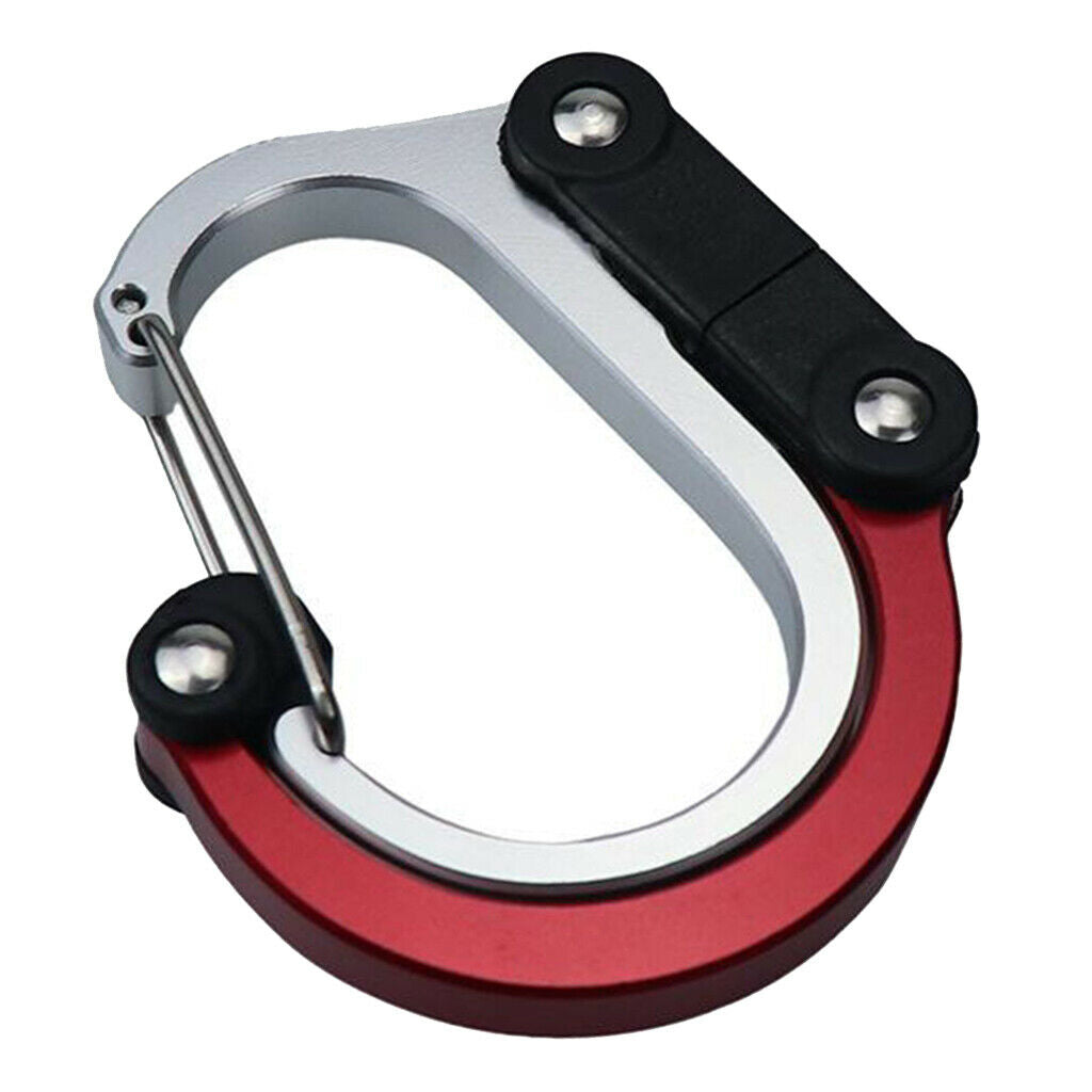 Mini Carabiner Clip Hook Keychain for Travel, Luggage, Small Bag Hanger Red