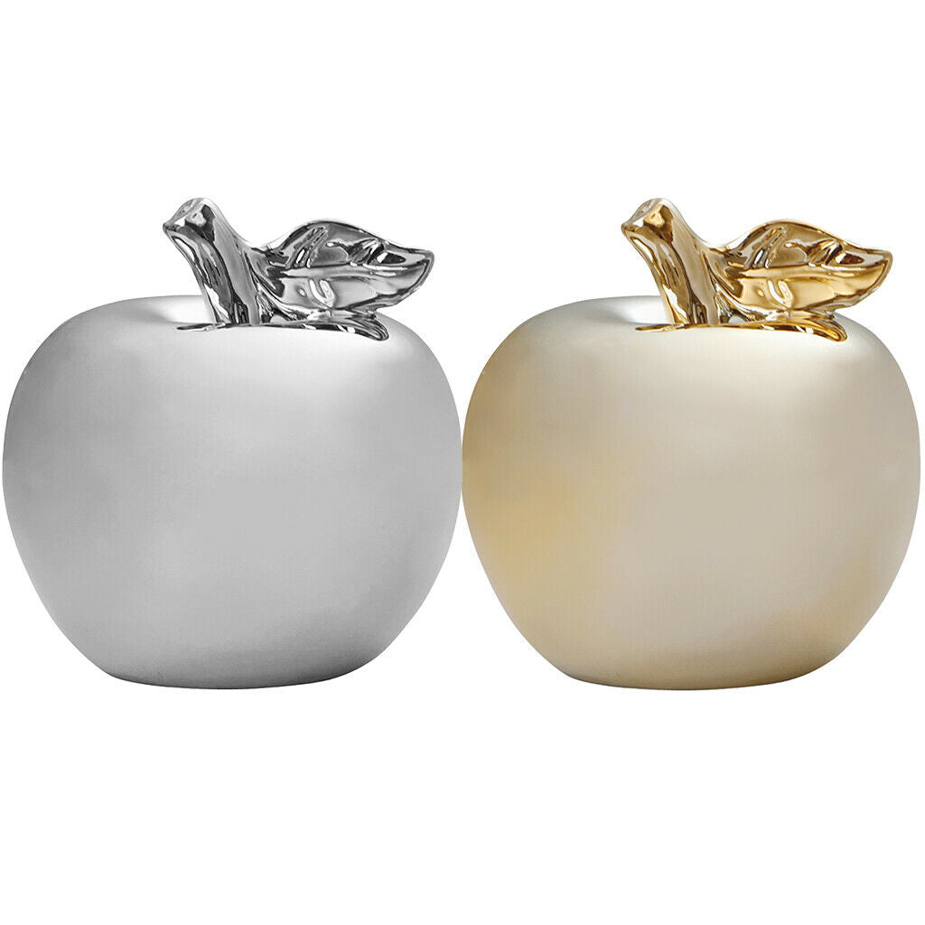 2 x decorative apples made of ceramic