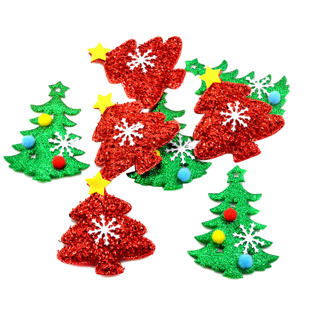 8Pcs Rainbow Christmas Tree Embellishments for Christmas Clothes Jewelry Sewing