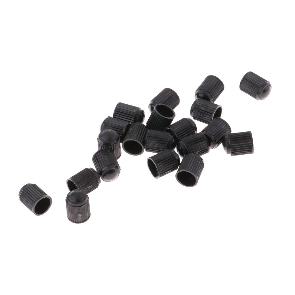 20x Bike Valve   Dust Cover American/ Schrader Valves   Rubber Black
