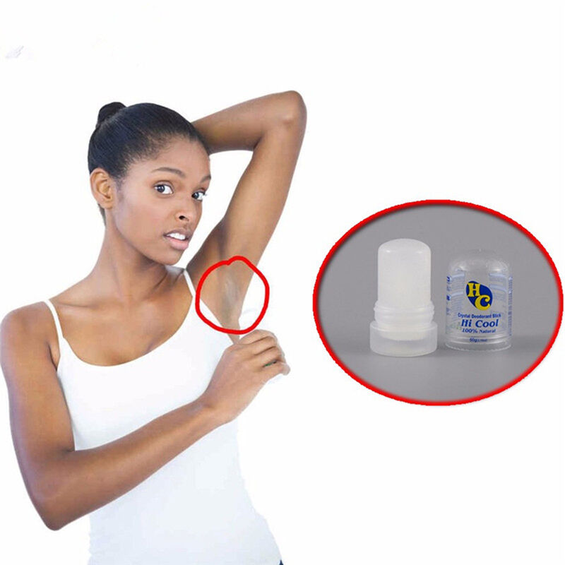 Natural Rhinestone Deodorant Alum Stick Body Odor Remover Antiperspirant 60g