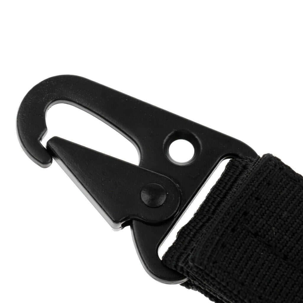 Webbing Buckle Tool Outdoor Camping D-carabiner Key Hook Hunting Black