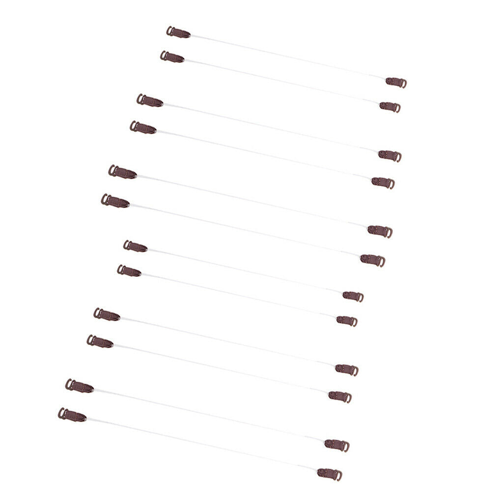 12 Pairs Line Hook Replacement for Hair Extensions Hairpiece Supplies Brown