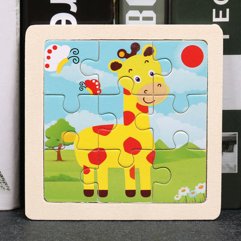 Wooden Kids Puzzle Toys Children Education Learning Puzzles Toys Gift Animal