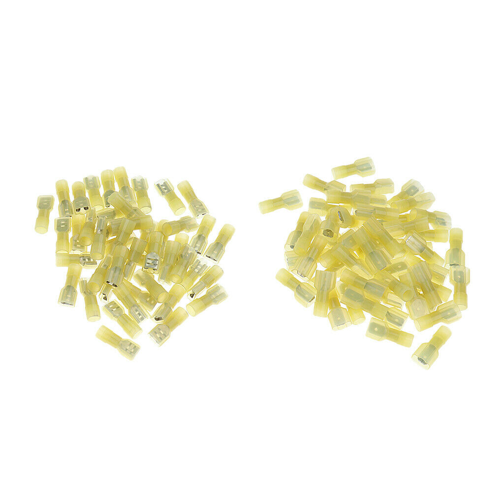 100 Pieces 12-10 Gauge Nylon Fully Insulated Male Female Spade Terminals Kit