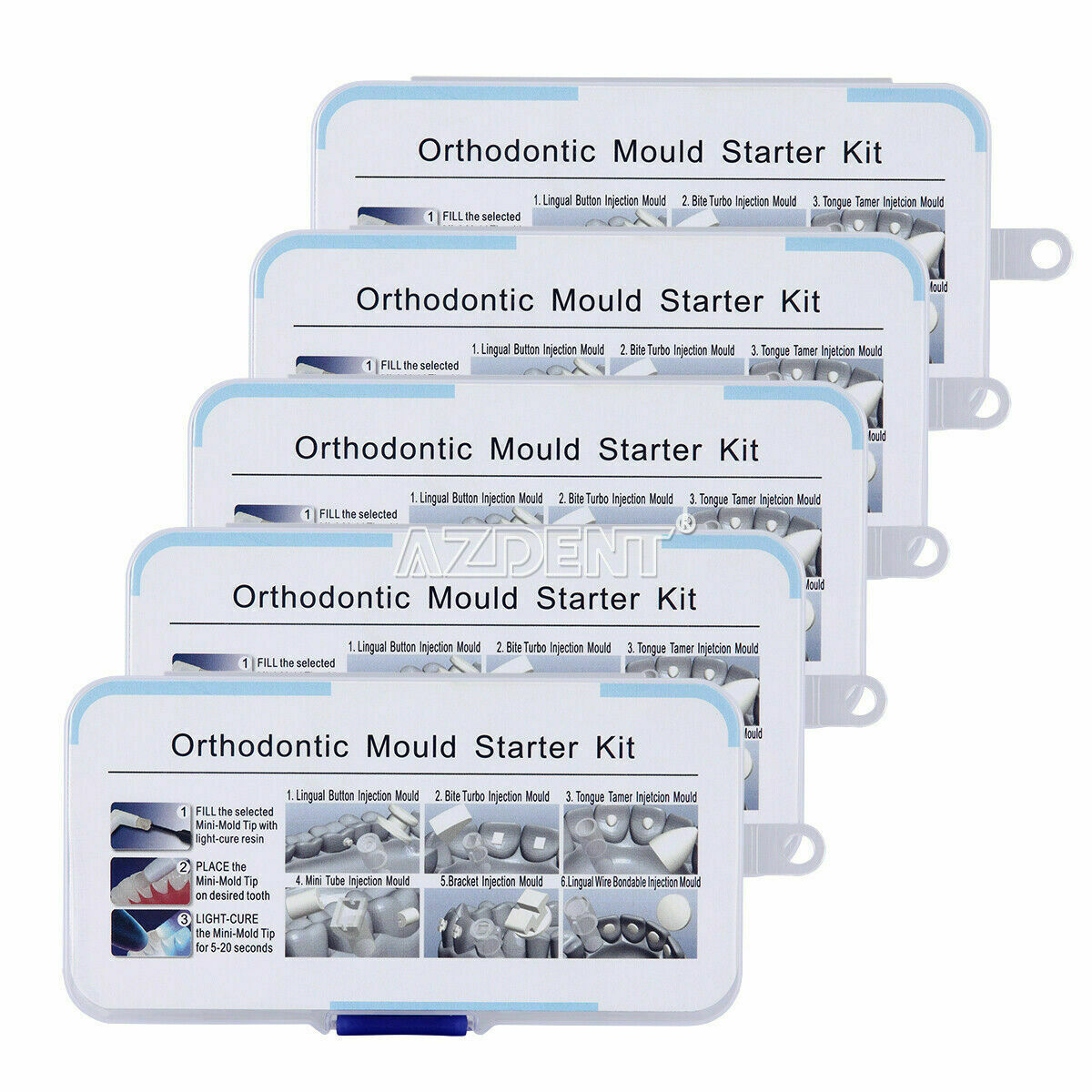 5packs Dental Orthodontic Mould Mini Accessories Ortho Injection Lingual Quick