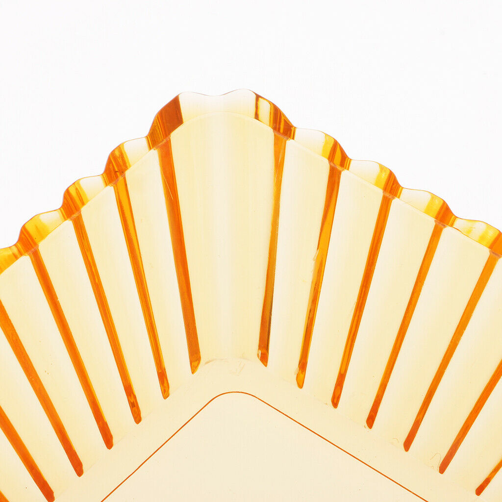 Acrylic Salad Fruit Dessert Candy Snack Dish Bowl Holder Tray Basket Orange
