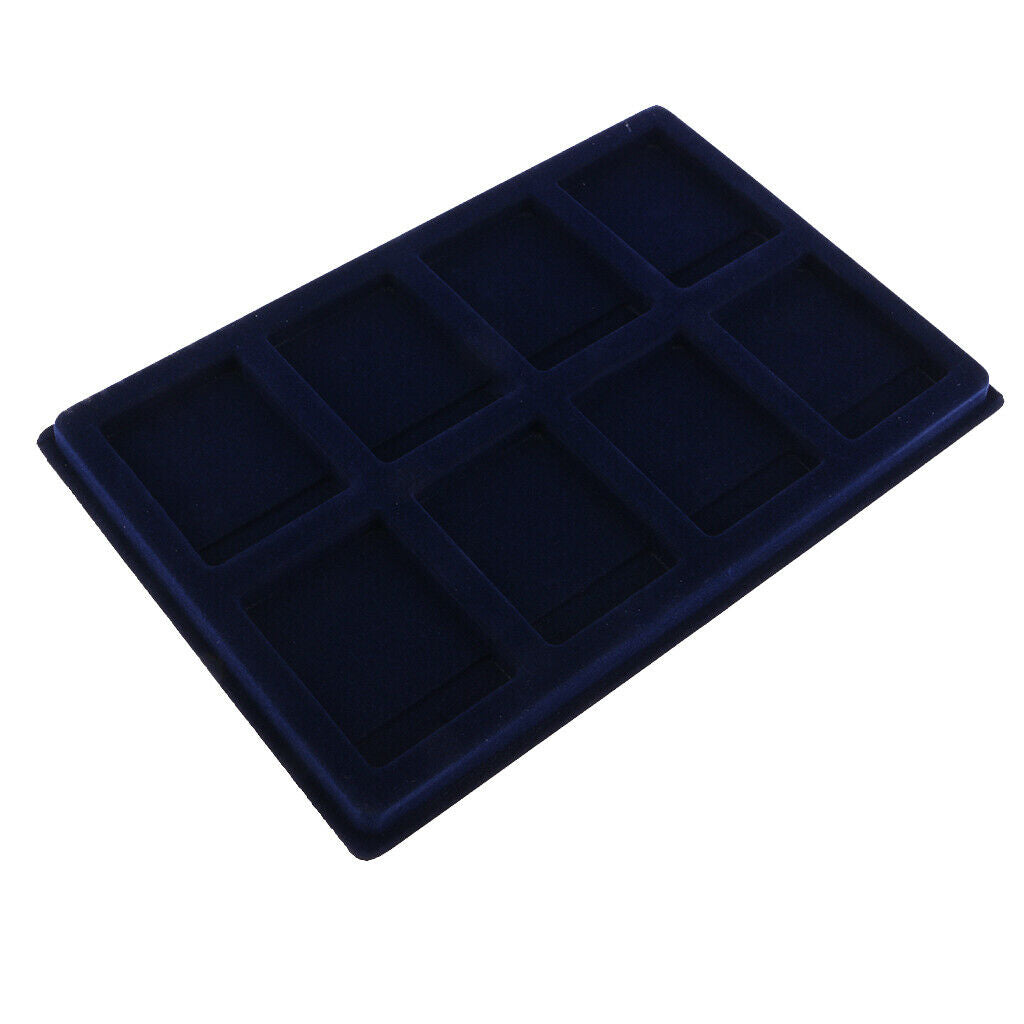 8 Grid Coin Holder Case Storage Display Tary Box for PCCB/NPGS//  -Blue