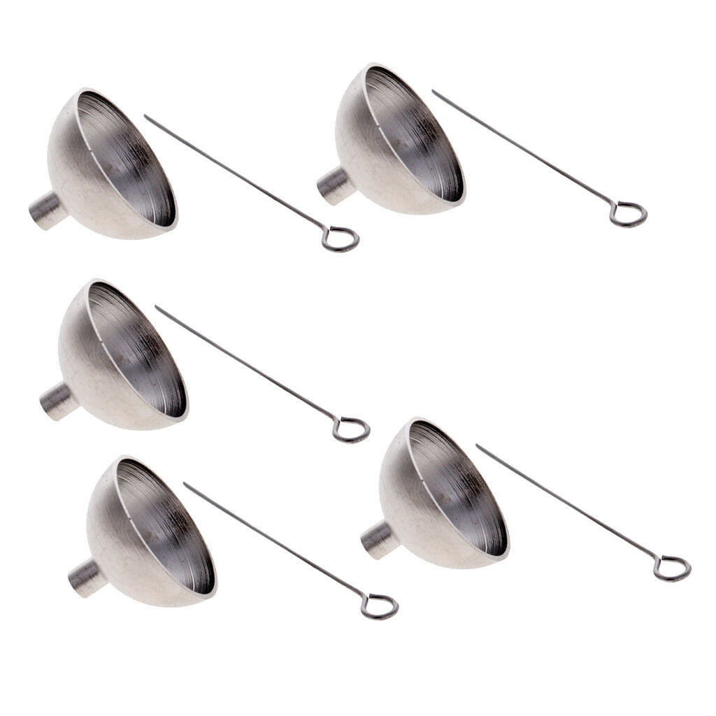 5x Small Stainless Steel Funnel Kit For Filling Cremation Jewelry Urns Ashes