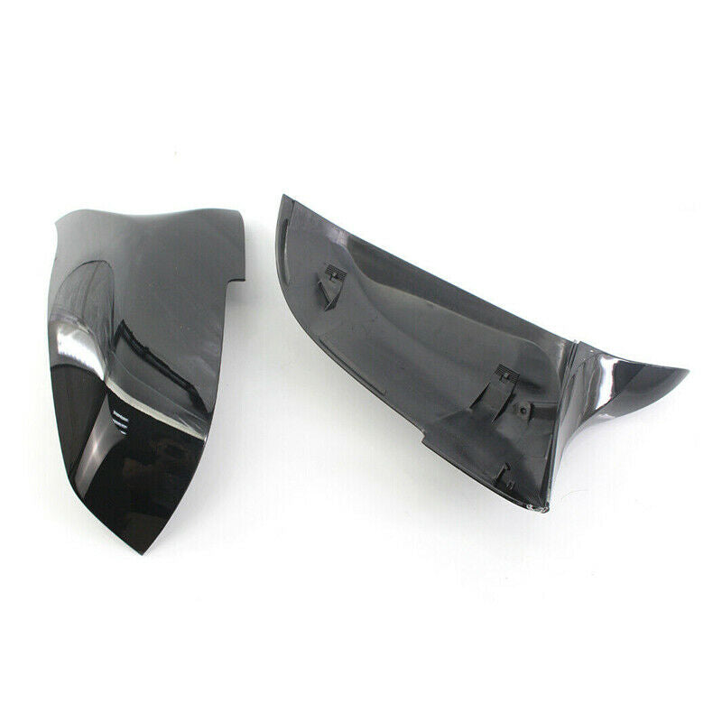 Glossy Black Side Mirror Cap Cover Fit BMW 5 Series F10 F11 F18 LCI 2014-2017