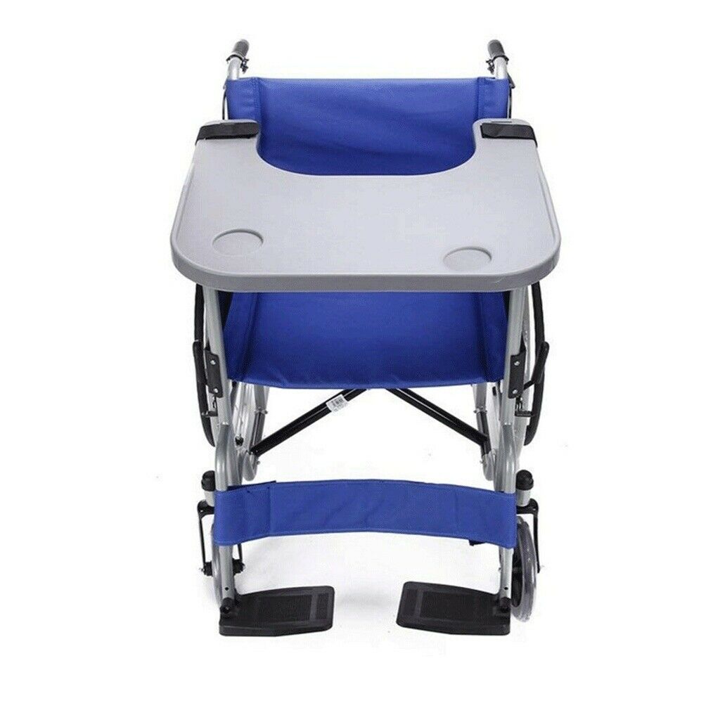 Wheelchair Tray Table with 2 Cup Holder Portable Lap Tray for Disabled Patient