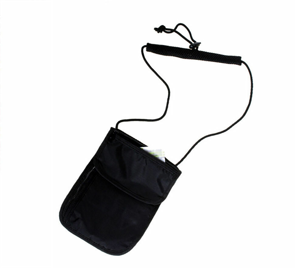 Secure Passport Neck Pouch Money Cord Clothes Wallet Organizer Holder Bag HKR8DD