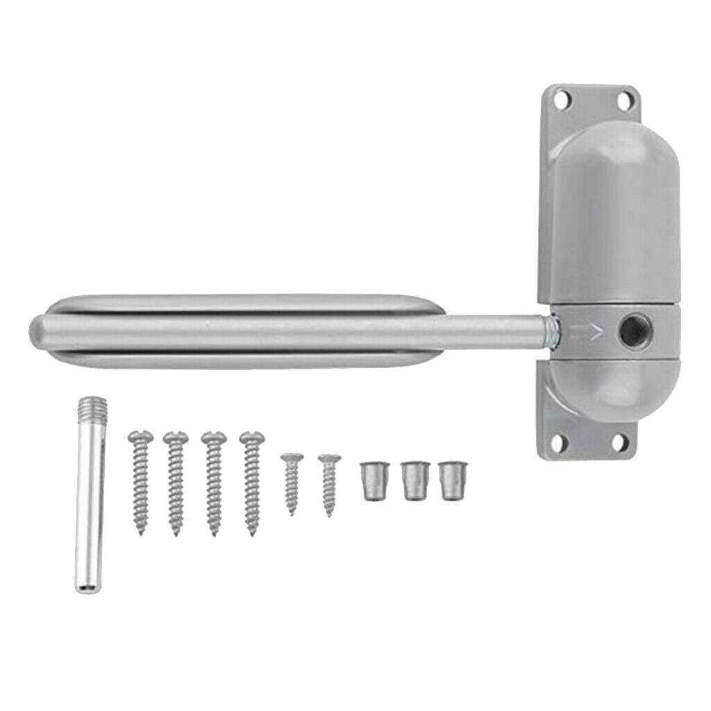 Metal Door Closer Closing Fire Rated Automatic Adjustable Door Stopper Gray