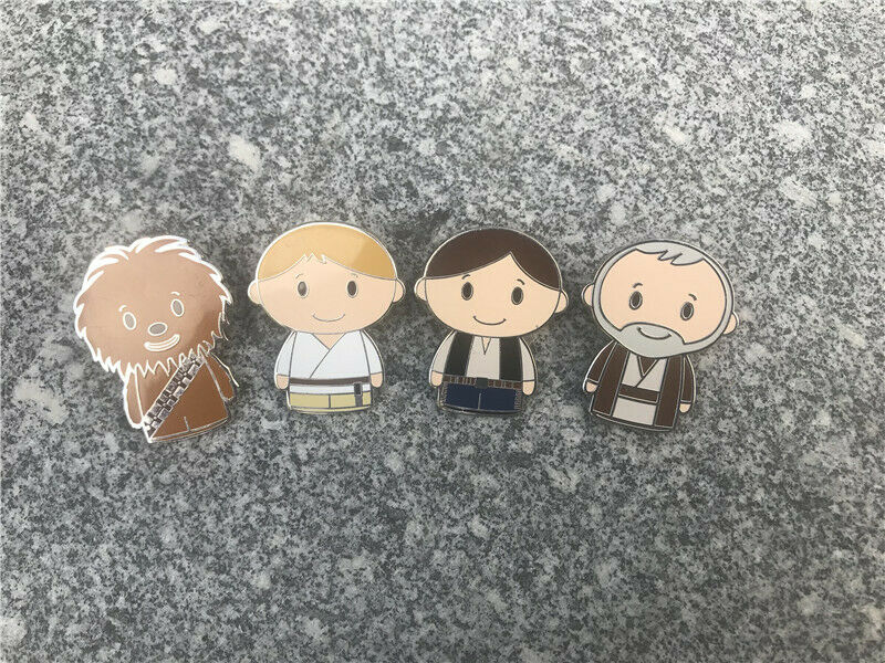 Hallmark Pins Itty Bittys obi-wan kenobi/Han solo/Luke Skywalker/Chewbacca Loose