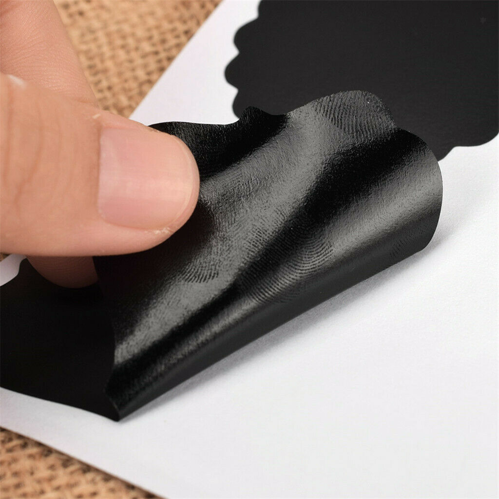 60x Blackboard Chalk Board Stickers Kitchen Jar Tags Removable Pantry Labels