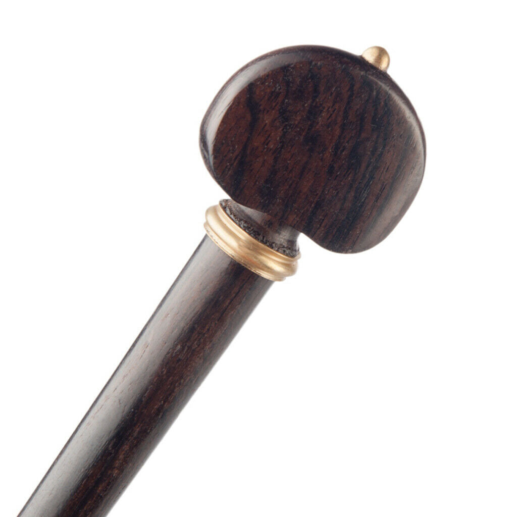 2 Set Ebony Wood Violin Tailpiece Tuner Endpin Parts for 4/4 Size Violin