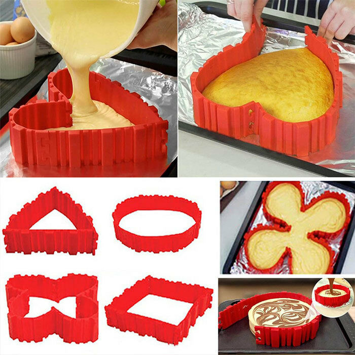 Batch 4pcs Magic Mould Cake Modular for Shape Heart and Others Cake New