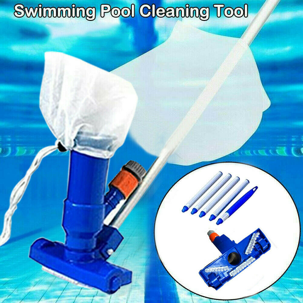 Profession Tubs Swimming Pool Jet Vacuum w/ 5 Pole Section Hoover Cleaner Set