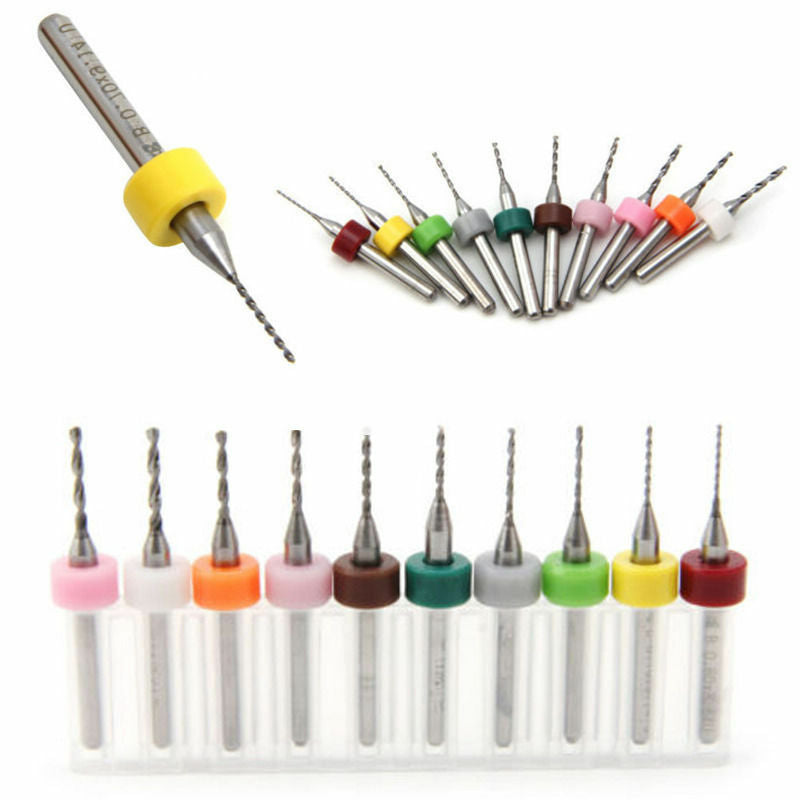 10pcs 0.6-1.5mm PCB Print Circuit Board Carbide Mini Micro Drill Bits