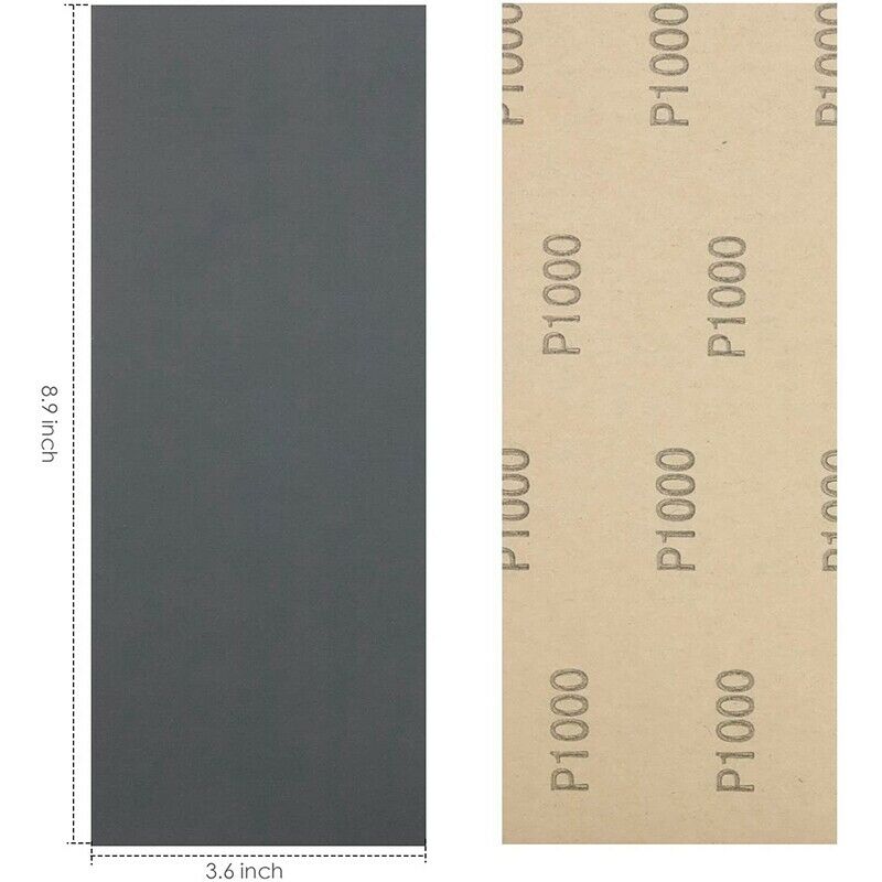 80 Pcs Assortment 9X3.6 Inch Silicon Carbide Grit for Metal Sanding Wood FurniB1