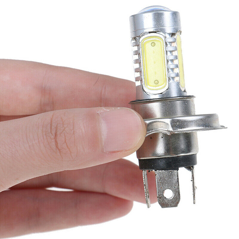 1X high power motorcycle H4 COB white headlights LED high / low light bulbDD