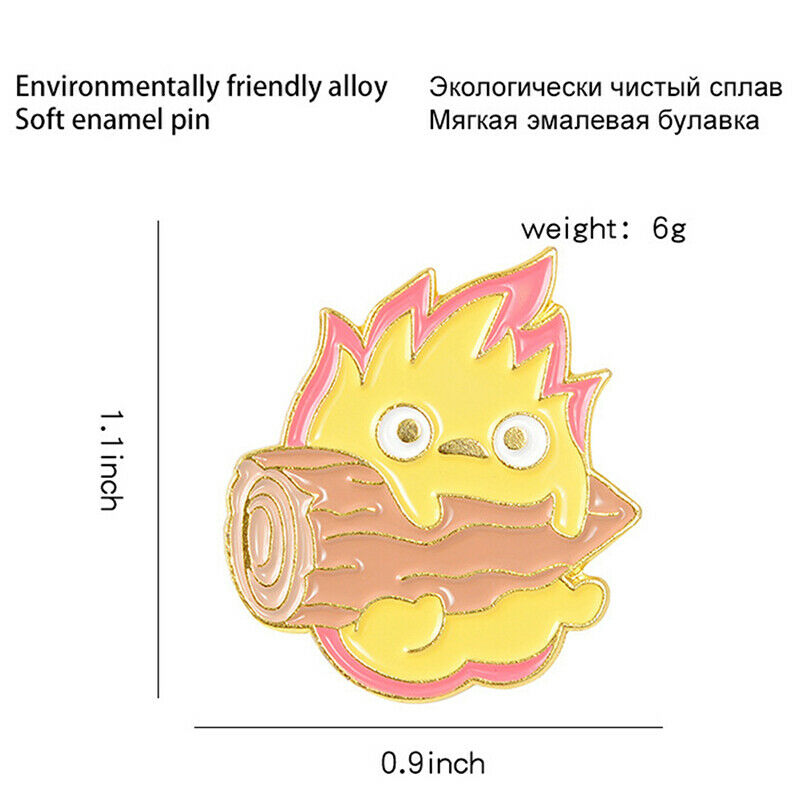 Enamel Pin Japanese Anime Brooches Fire Elf Badge for Bag Lap.l8