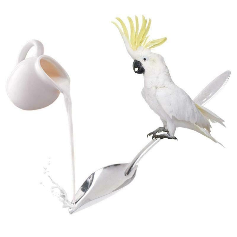Parrot Feeding Cups Bird Feeder Cup for Cage Stainless Steel for Parakeet Conure