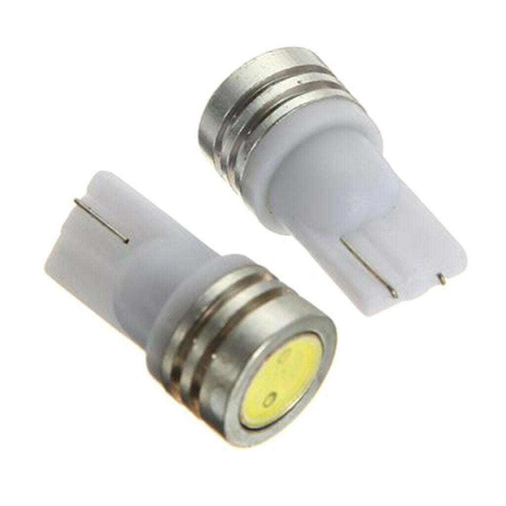 10 Pieces T10 1.5W Bright White LED Position Light Wedge Bulbs for Car Interior