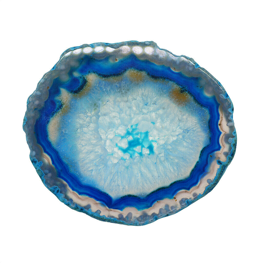 Navyblue 60-80mm Agate Quartz Crystal Slice Coaster Jewelry Making Supplies