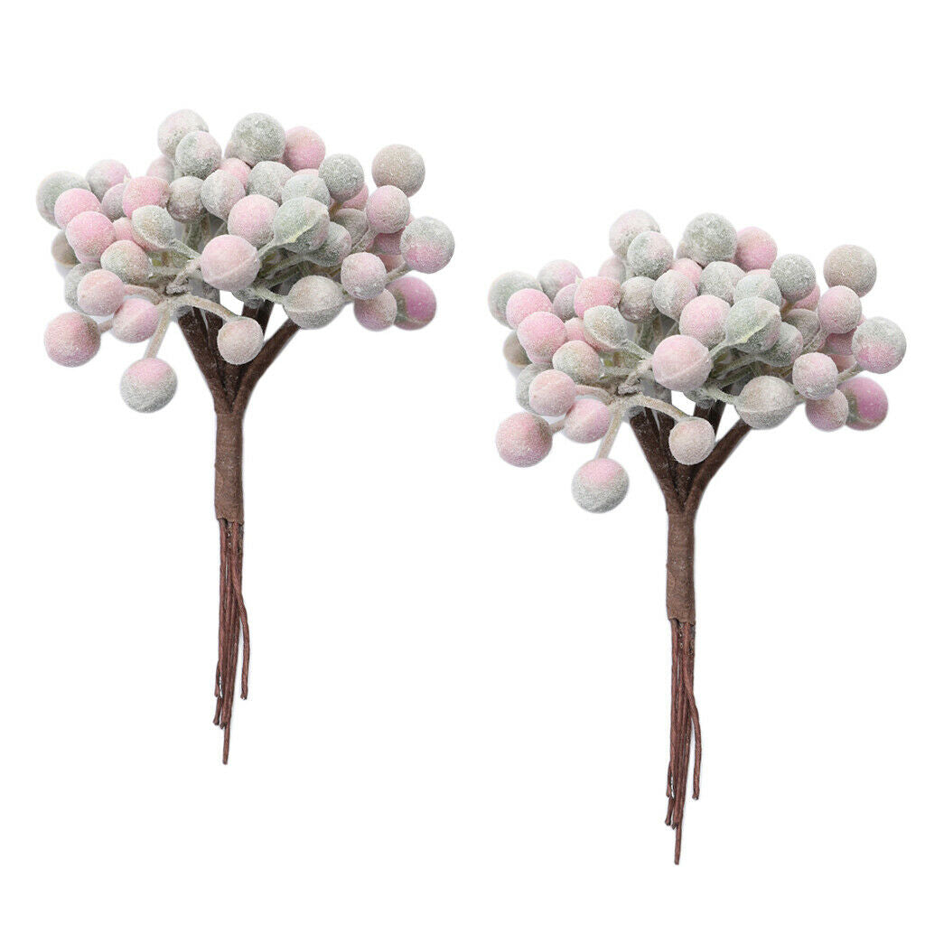 24 Artificial Berry Branches Pip Berry Stems for Crafts