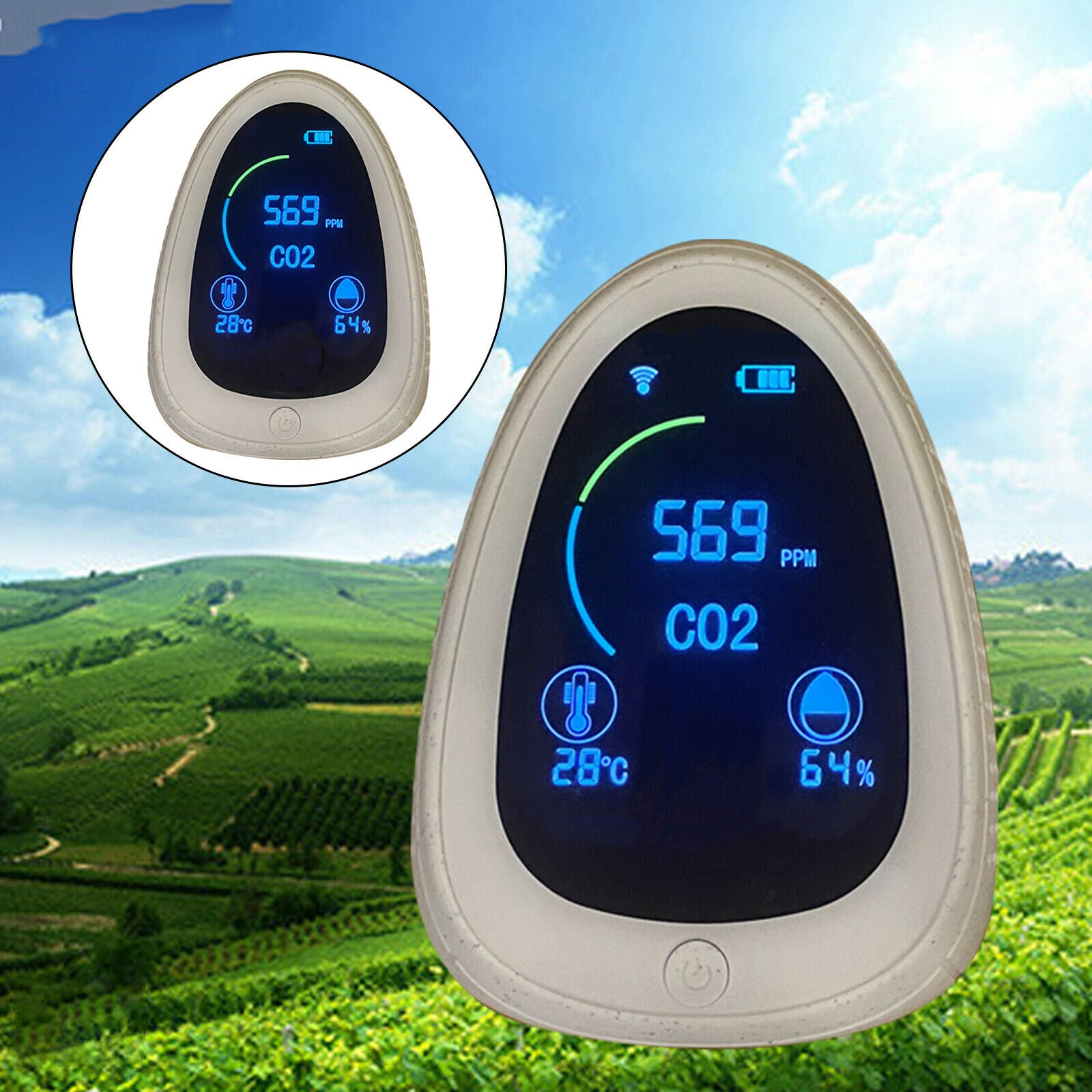 3in1 CO2 Detector Air Quality Detector Temperature Humidity Sensor Tester