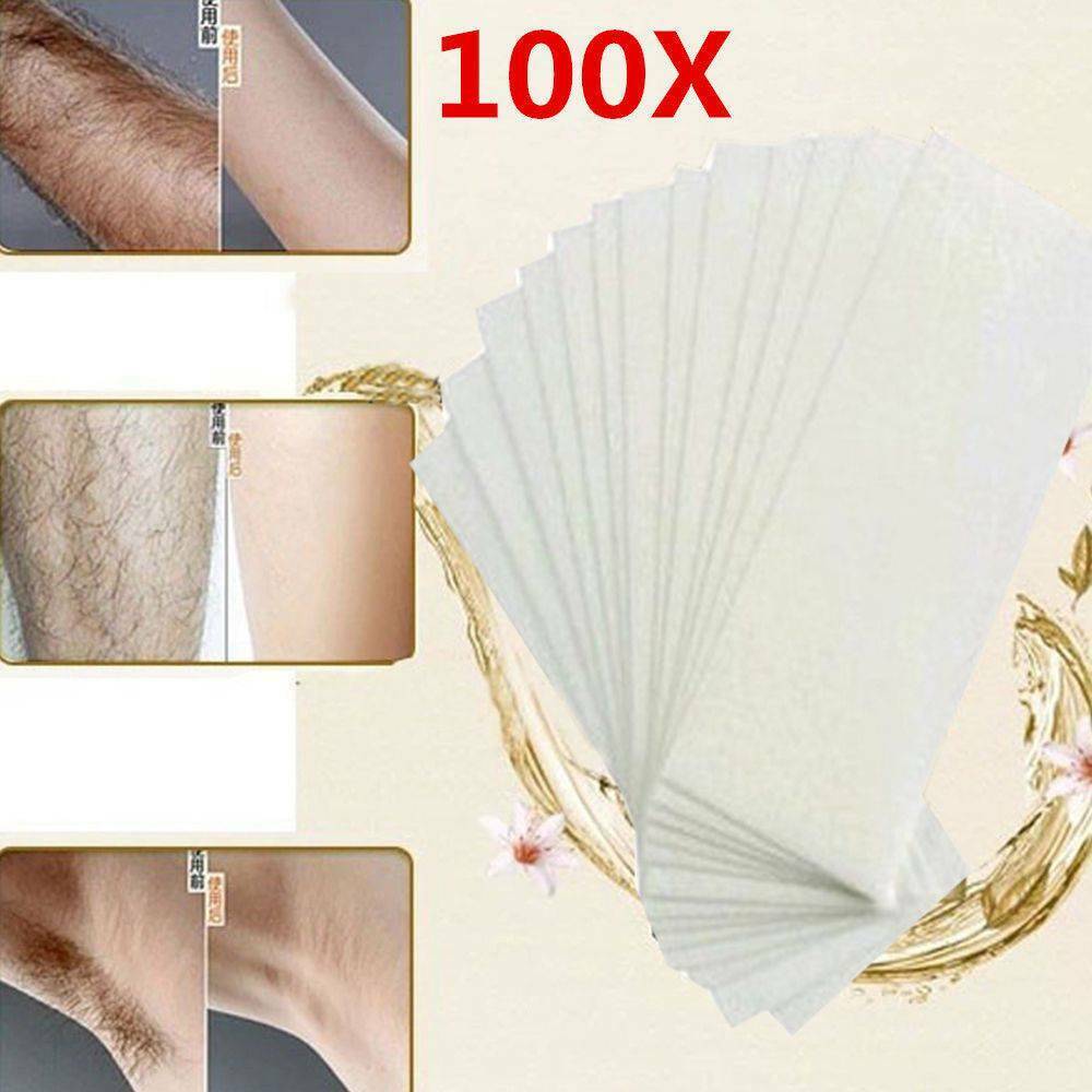 100 PCS Hair Removal Paper Depilatory Waxing Paper Strips Salon Spa Tool