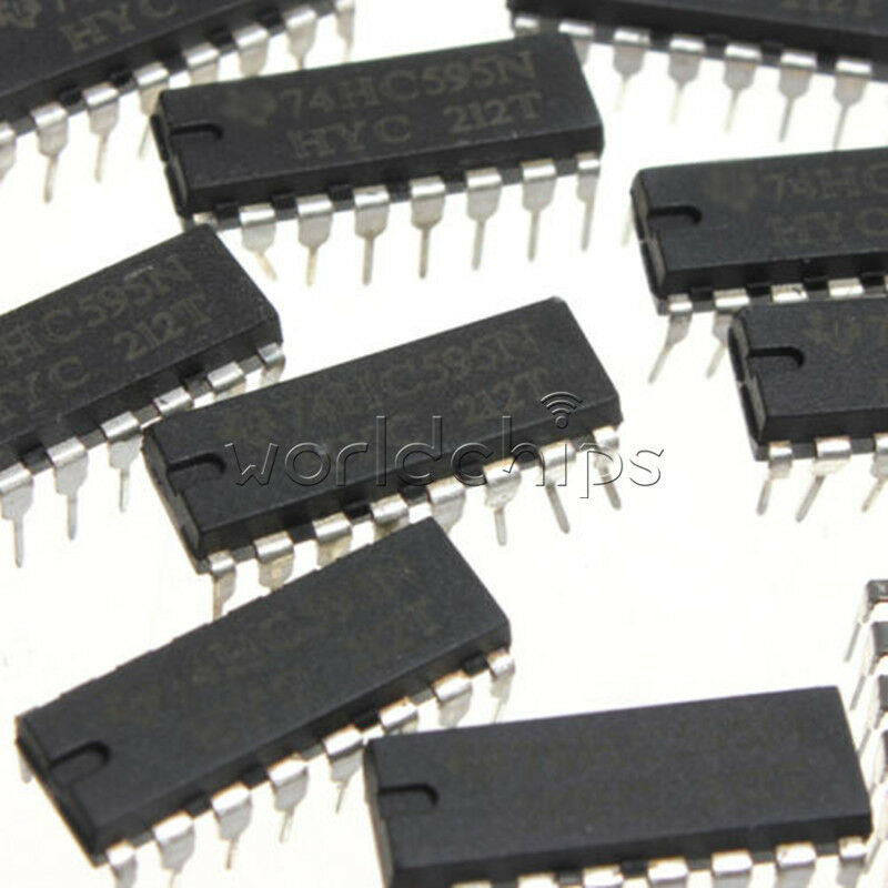 10Pcs 2.0 ~ 6.0 V TOP SN74HC595N 74HC595 8-Bit Shift Register DIP-16 IC TOP