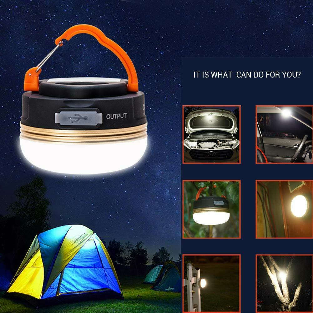 3W LED USB Rechargeable Camping Outdoor Light Lantern Tent Lamp 6 hour NEO
