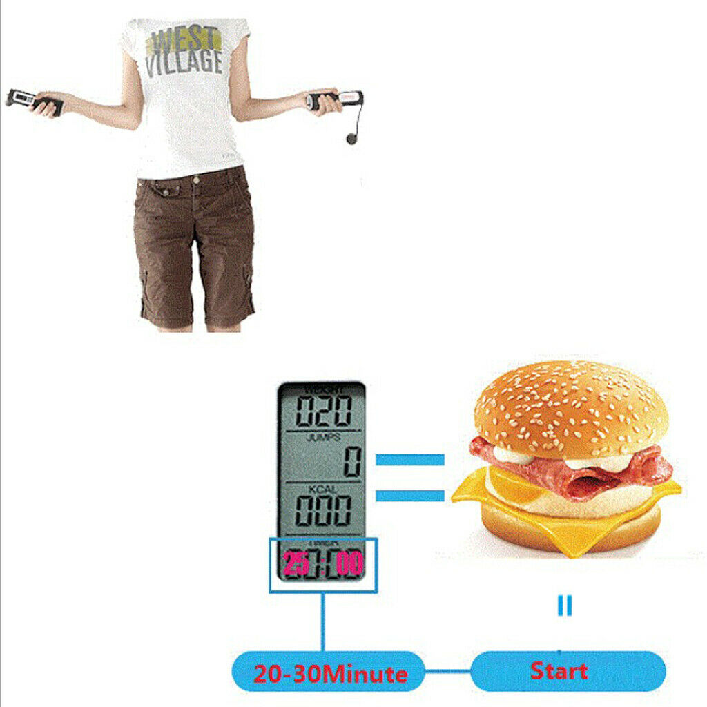 Wireless Skipping Rope Ropeless Cordless Jumping Rope Fitness Equip Black