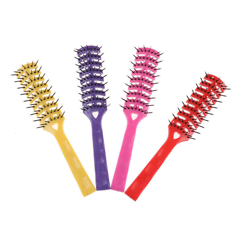 Men Plastic Vent Hair Brush Comb Anti-Static, Massage Hair Care Ribs CombB M Kt