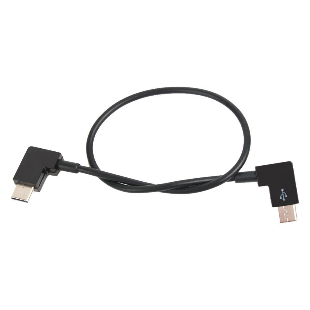 Type-C Male to Male Right Angle Data Sync and Charge Extension Cable Cord