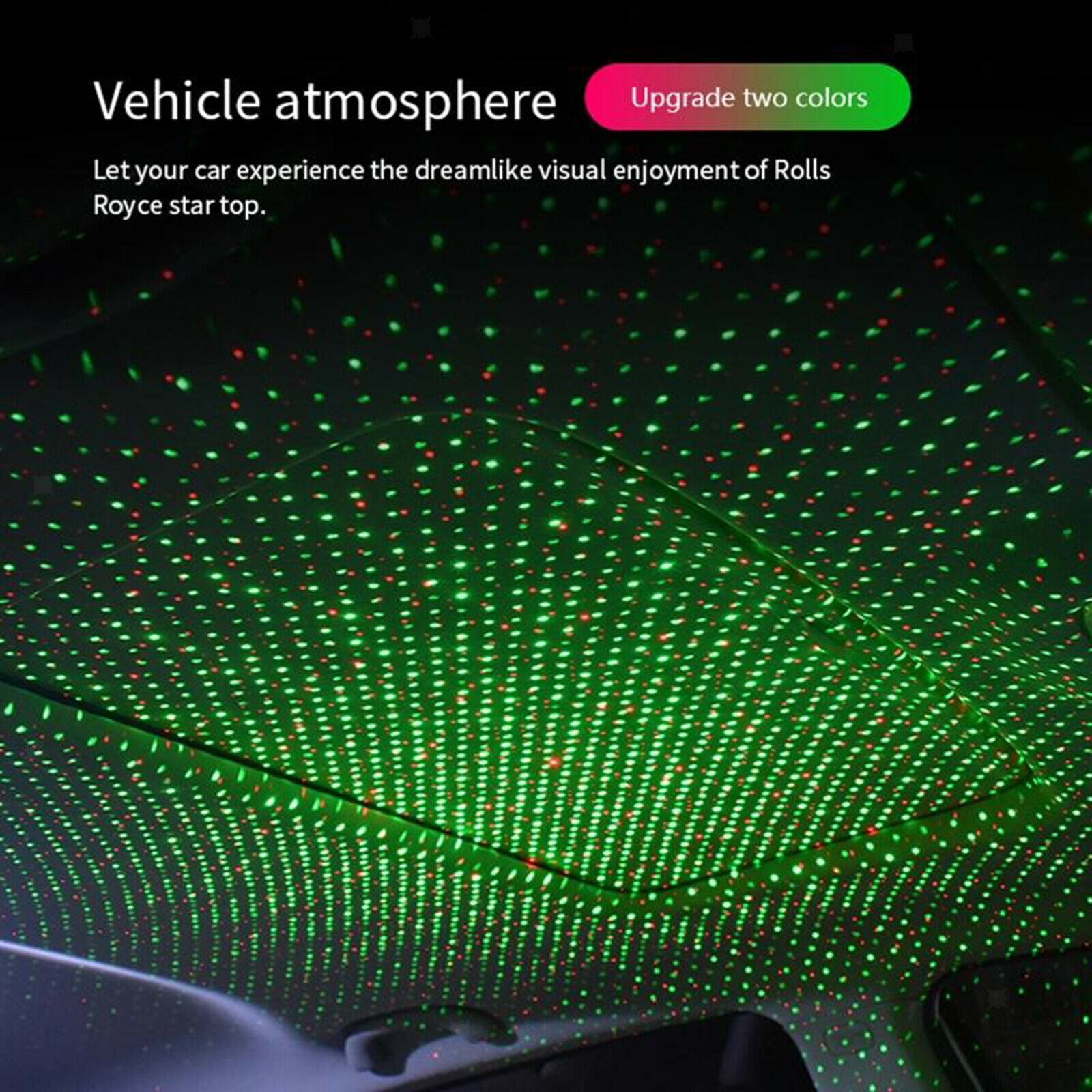 Mini USB Car Roof Light Starry Sky Light Lamp Home Car Decoration Red Green