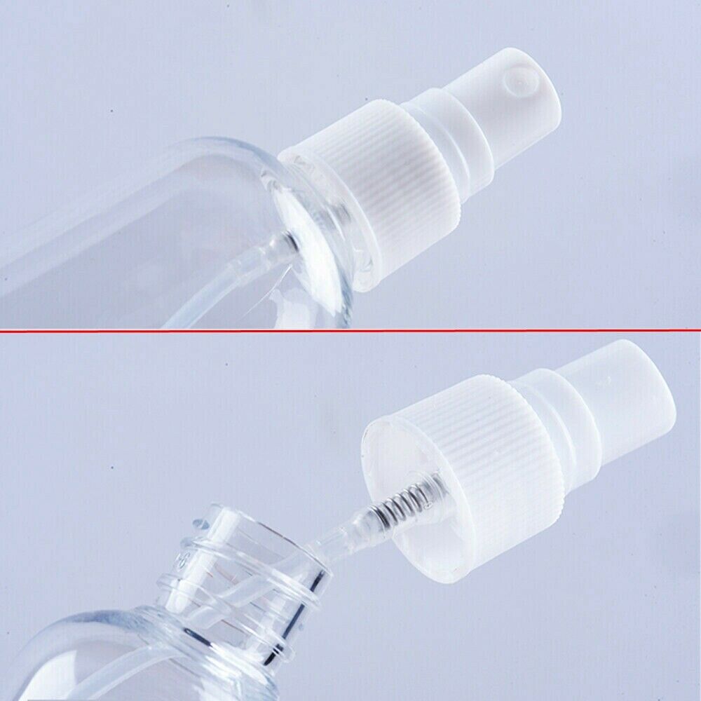 5 Pcs/Set 60ml 2OZ Travel Transparent Plastic Empty Spray Bottle Reuse US
