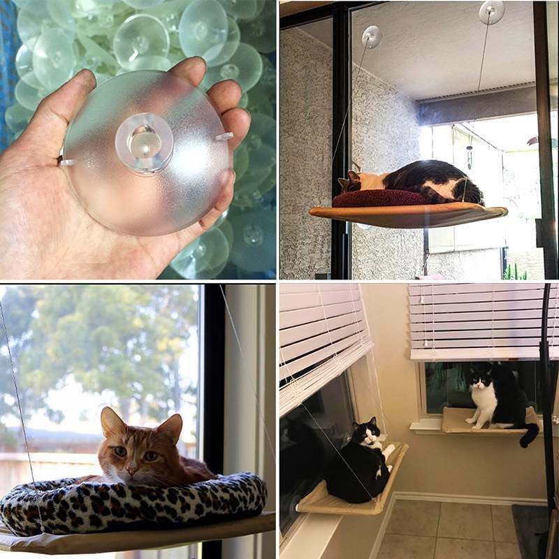 Pet Cat Window Mounted Durable Soft Seat Hammock Perch Bed Hold Up To 15KG