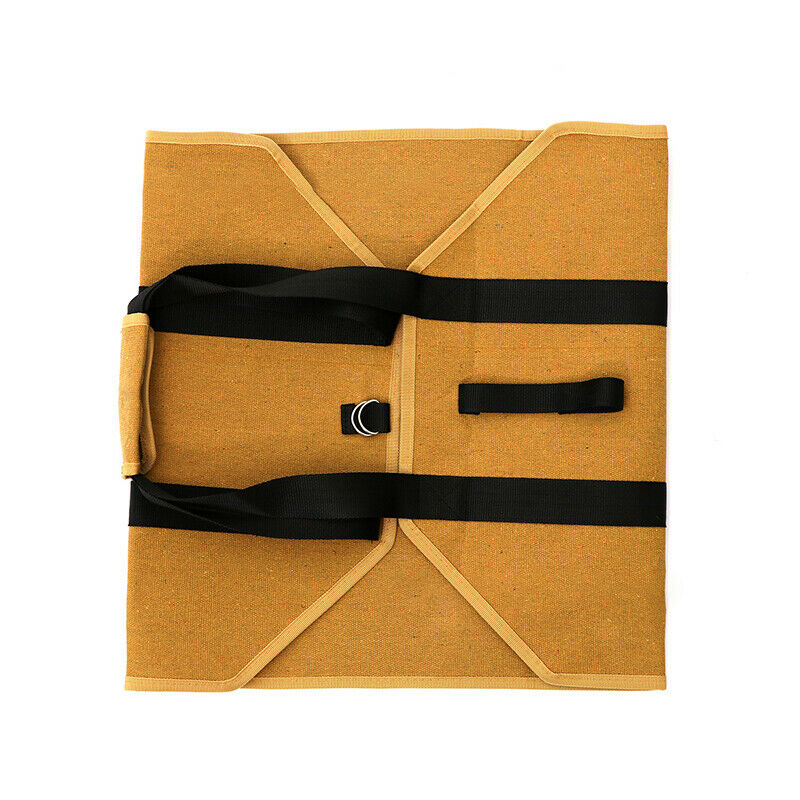 Waxed Canvas Log Carrier Bag, Water Resistant Firewood Carrying Bag Wood Tote HN