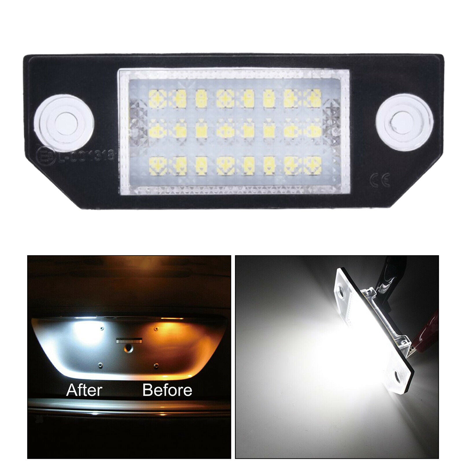 Auto Car 12V License Number Plate Light For Ford Focus C-Max MK2 2003-2008