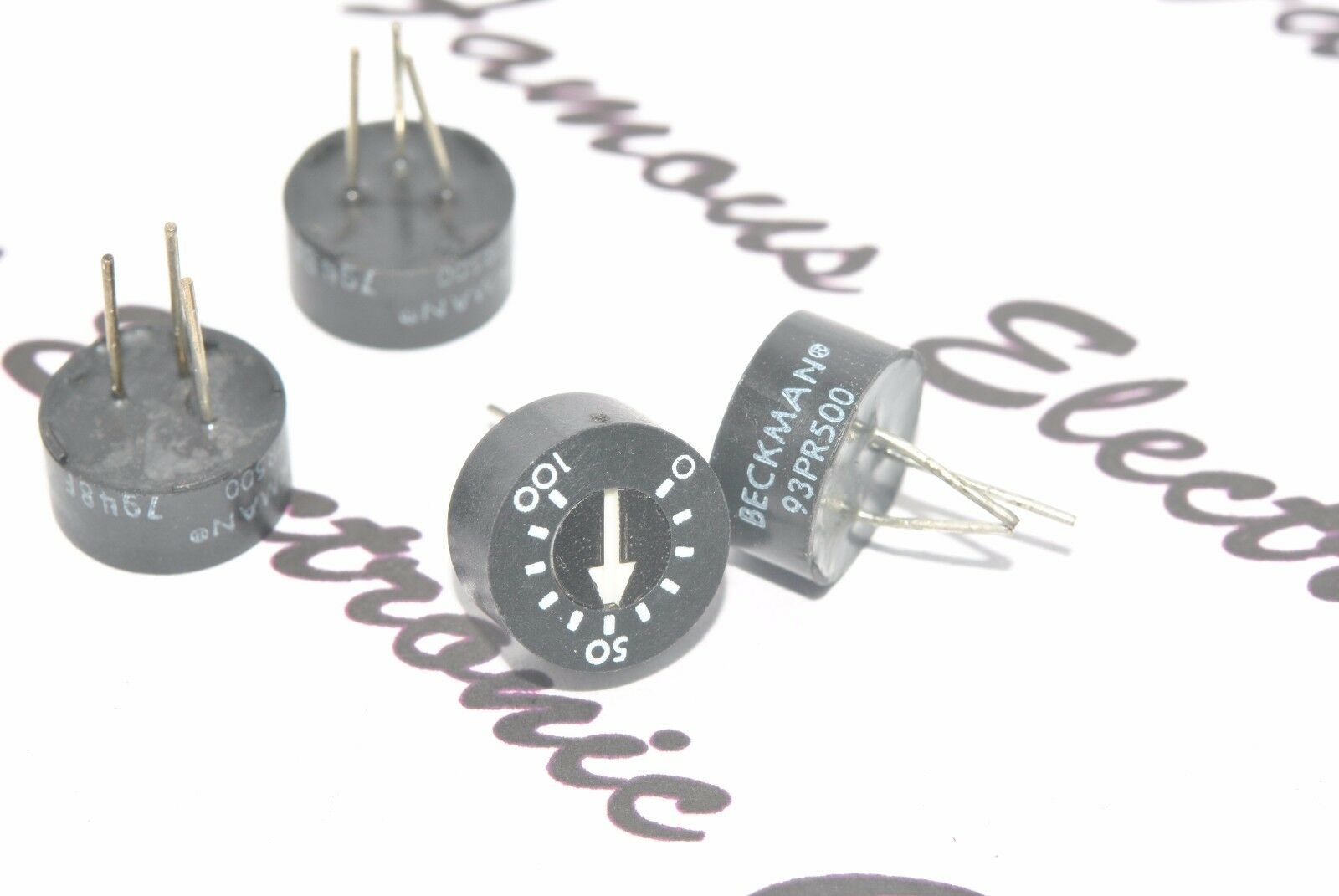 4pcs-BECKMAN 93PR500 500R Potentiometer / Trimmer .