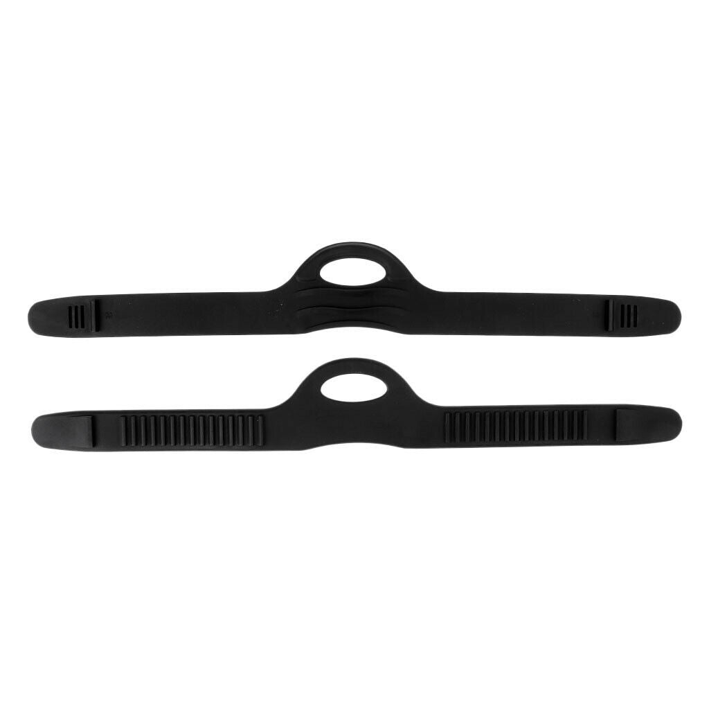 2X Rubber Diving Strap Diver Band Quick Release Buckle Black Accessories M