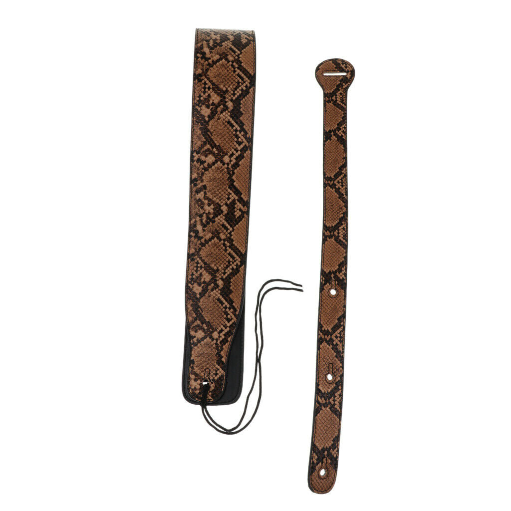 Adjustable PU Leather Guitar Strap Belt for Acoustic Electric Guitar Beige