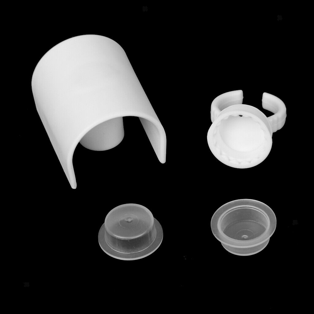 Set of Eyelash Tape Holder Pallets And 100 Cups Glue Rings