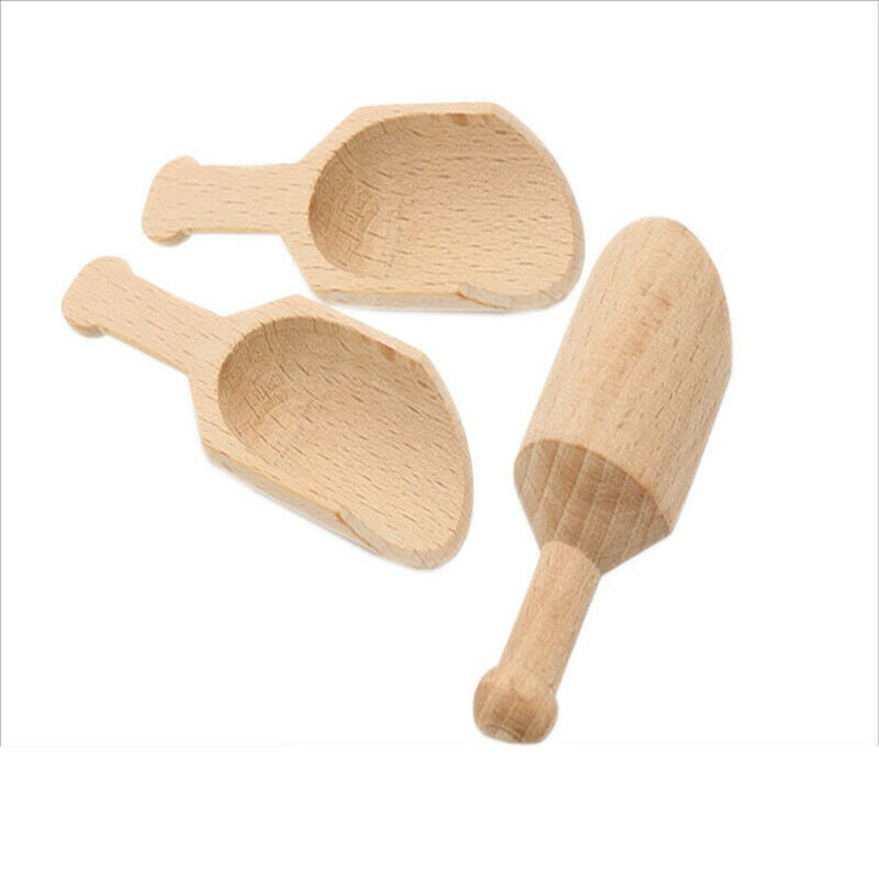Wooden Scoops Bath Salt Spoon Candy Flour Spoon Scoops Kitchen Utensi.l8